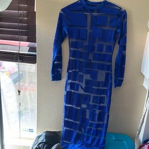 Blue sheer dress